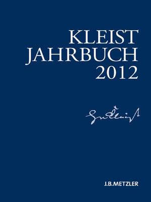 cover image of Kleist-Jahrbuch 2012